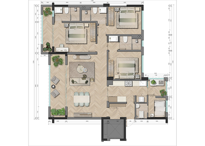 3BED+1 comfortable floor plan
