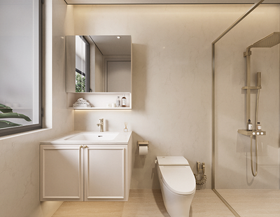 BALCONY, BEDROOM AND BATHROOM